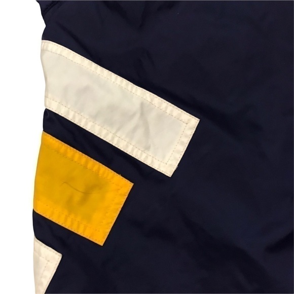 Vtg 90s Adidas Windbreaker Men XL Full Zip Spell Out Jacket Blue Yellow White - Picture 13 of 13